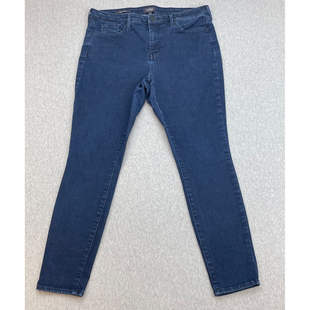 NYDJ Jeans Womens 14 Blue Cotton Blend Ami Skinny Stretch